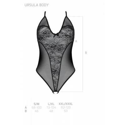 Боді з ажурним декором та відкритим кроком Ursula Body white S/M — Passion Боді з ажурним декором та відкритим кроком Ursula Body white S/M — Passion
