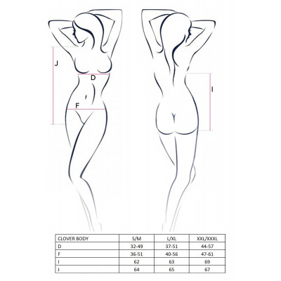 Боді CLOVER BODY black L/XL - Passion Боді CLOVER BODY black L/XL - Passion