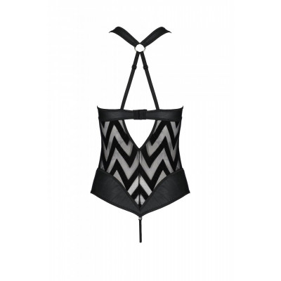 Сітчастий боді з халтером та ритмічним малюнком Hima Body black S/M - Passion Сітчастий боді з халтером та ритмічним малюнком Hima Body black S/M - Passion