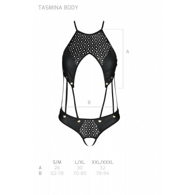 Боді з екошкіри з ремінцями та перфорацією Tamaris Body black L/XL — Passion Боді з екошкіри з ремінцями та перфорацією Tamaris Body black L/XL — Passion