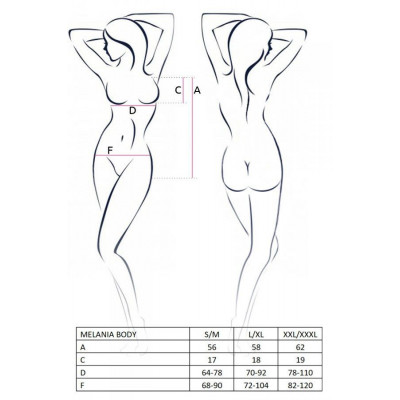 Боді MELANIA BODY black XXL/XXXL - Passion Боді MELANIA BODY black XXL/XXXL - Passion
