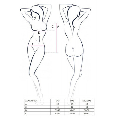 Боді монокіні ADARA BODY black XXL/XXXL - Passion Боді монокіні ADARA BODY black XXL/XXXL - Passion