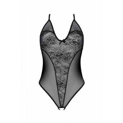 Боді з ажурним декором та відкритим кроком Ursula Body black L/XL — Passion Боді з ажурним декором та відкритим кроком Ursula Body black L/XL — Passion