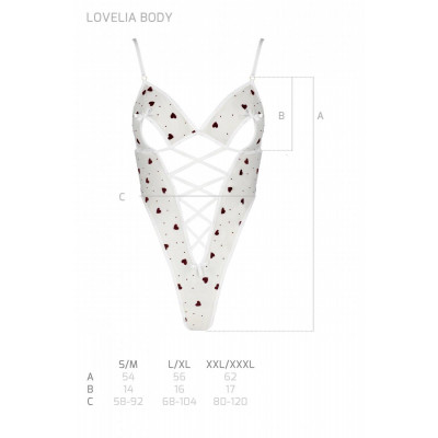 Еротичний боді з малюнком LOVELIA BODY white S/M - Passion Еротичний боді з малюнком LOVELIA BODY white S/M - Passion