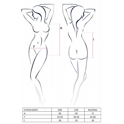 Боді монокіні з глибоким декольте OTAVIA BODY black L/XL Passion Боді монокіні з глибоким декольте OTAVIA BODY black L/XL Passion
