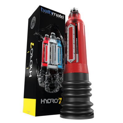 Гідропомпа Bathmate Hydro 7 Red, для члена довжиною від 12,5 до 18 см, діаметр до 5 см Гідропомпа Bathmate Hydro 7 Red, для члена довжиною від 12,5 до 18 см, діаметр до 5 см