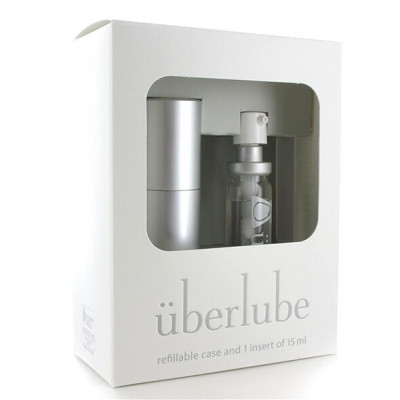 Преміум лубрикант 3в1 на силіконовій основі Uberlube Good-to-Go Silver (15 мл) + кейс Преміум лубрикант 3в1 на силіконовій основі Uberlube Good-to-Go Silver (15 мл) + кейс