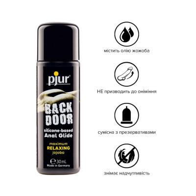 Анальна змазка pjur backdoor anal Relaxing jojoba silicone 30 мл на силіконовій основі з олією жожоб Анальна змазка pjur backdoor anal Relaxing jojoba silicone 30 мл на силіконовій основі з олією жожоб