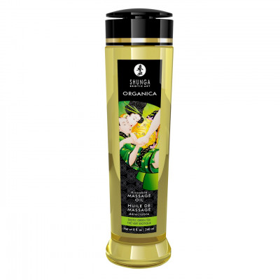 Органическое массажное масло Shunga ORGANICA - Exotic green tea (240 мл) с витамином Е