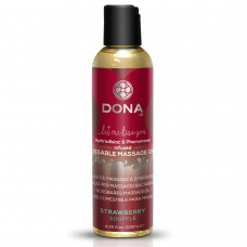 Массажна олія DONA Kissable Massage Oil Strawberry Souffle (110 мл) можна для оральних пестощів