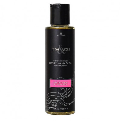 Массажное масло Sensuva - Me&You Pink Grapefruit & Vanilla Bean (125 мл) с феромонами