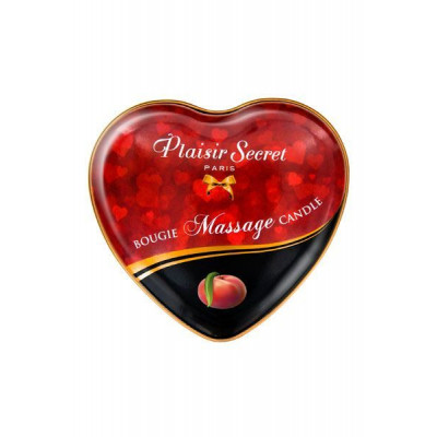 Масажна свічка серце Plaisirs Secrets Peach (35 мл)