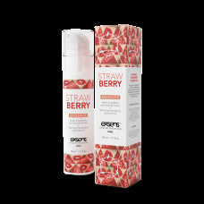 Масажна олія EXSENS Strawberry 50мл розігріває, без цукру, без парабенів, їстівна