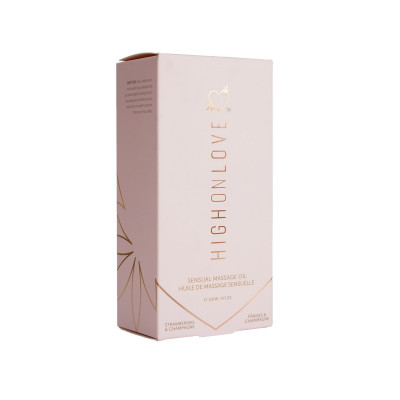 Масажна олія HighOnLove Massage Oil - Strawberry & Champagne (120 мл) з маслом насіння конопель Масажна олія HighOnLove Massage Oil - Strawberry & Champagne (120 мл) з маслом насіння конопель