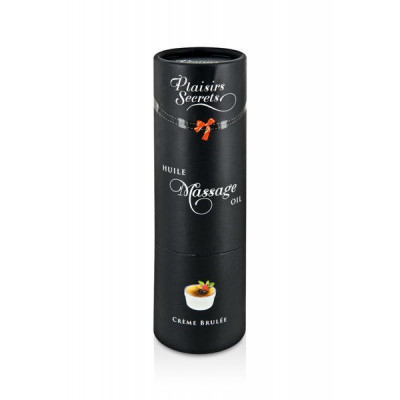 Массажное масло Plaisirs Secrets Creme Brulee (59 мл) с афродизиаками съедобное, подарочная упаковка