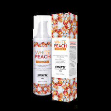Масажна олія EXSENS Organic White Peach 50мл розігріває, без цукру, без парабенів, їстівна