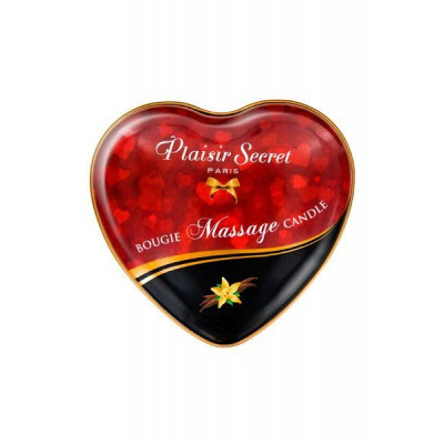 Масажна свічка серце Plaisirs Secrets Vanilla (35 мл)