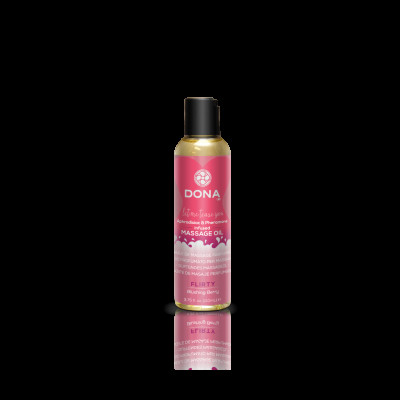 Масажна олія DONA Massage Oil FLIRTY – BLUSHING BERRY (110 мл) з феромонами та афродизіаками