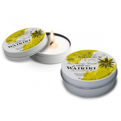Масажна свічка Petits Joujoux - Waikiki Beach - Coconut and Pineapple (43 мл) з афродизіаками Масажна свічка Petits Joujoux - Waikiki Beach - Coconut and Pineapple (43 мл) з афродизіаками
