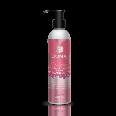 Масажний лосьйон DONA Flirty — Blushing Berry (235 мл) зволожувальний з афродизіаками та феромонами