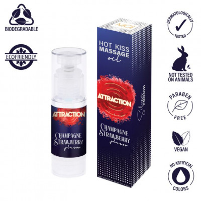 Масажна олія MAI ATTRACTION CHAMPAGNE STRAWBERRY (50 мл)