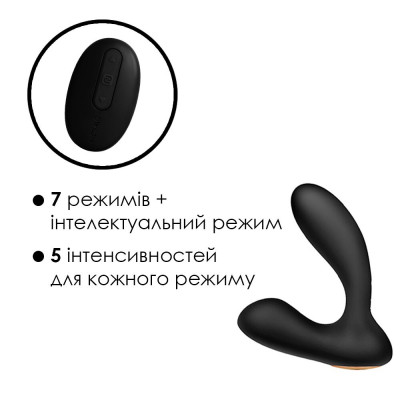 Массажер простаты и вибратор точки G с пультом ДУ Svakom Vick Black Массажер простаты и вибратор точки G с пультом ДУ Svakom Vick Black