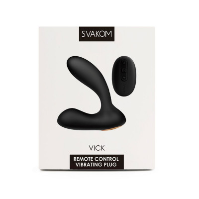 Массажер простаты и вибратор точки G с пультом ДУ Svakom Vick Black Массажер простаты и вибратор точки G с пультом ДУ Svakom Vick Black