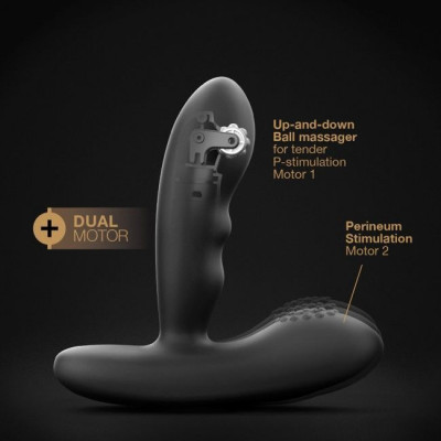 Масажери простати Dorcel P-Stroker з пультом ДК, підігрівом і прицільним масажем, два мотори Масажери простати Dorcel P-Stroker з пультом ДК, підігрівом і прицільним масажем, два мотори