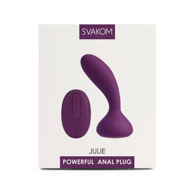 Массажер простаты и вибратор точки G с пультом Svakom Julie Violet Массажер простаты и вибратор точки G с пультом Svakom Julie Violet