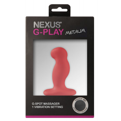 Вибромассажер простаты Nexus G-Play Plus M Red, макс диаметр 3см, перезаряжаемый Вибромассажер простаты Nexus G-Play Plus M Red, макс диаметр 3см, перезаряжаемый