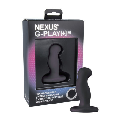 Вибромассажер простаты Nexus G-Play Plus M Black, макс диаметр 3см, перезаряжаемый Вибромассажер простаты Nexus G-Play Plus M Black, макс диаметр 3см, перезаряжаемый