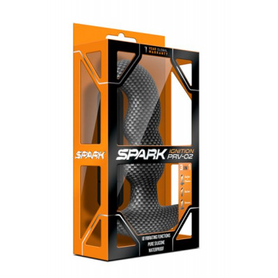 Анальная пробка с вибрацией 3-в-1 SPARK IGNITION PRV-02 CARBON FIBER Анальная пробка с вибрацией 3-в-1 SPARK IGNITION PRV-02 CARBON FIBER