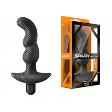 Анальная пробка с вибрацией 3-в-1 SPARK IGNITION PRV-02 CARBON FIBER