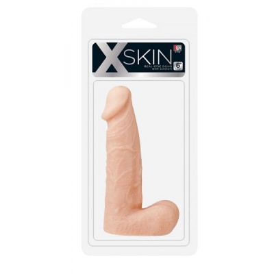 Фаллоимитатор XSKIN 6 PVC DONG, FLESH