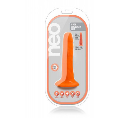 Фаллоимитатор NEO 6INCH DUAL DENSITY COCK NEON ORANGE Фаллоимитатор NEO 6INCH DUAL DENSITY COCK NEON ORANGE