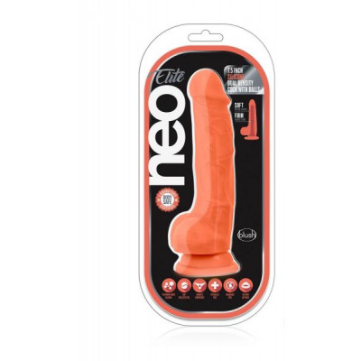 Фаллоимитатор с двойной плотностью Blush NEO ELITE 7.5INCH ORANGE Фаллоимитатор с двойной плотностью Blush NEO ELITE 7.5INCH ORANGE