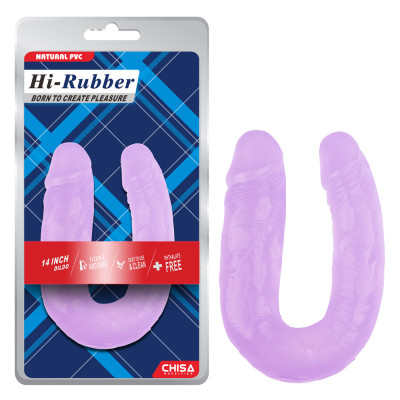 Фаллоимитатор двойной Chisa Hi-Rubber 14 Purple
