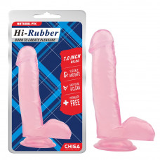 Фаллоимитатор розовый Chisa Hi-Rubber 7.0