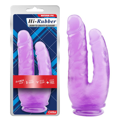 Фаллоимитатор двойной Chisa прозрачный Hi-Rubber 9.4