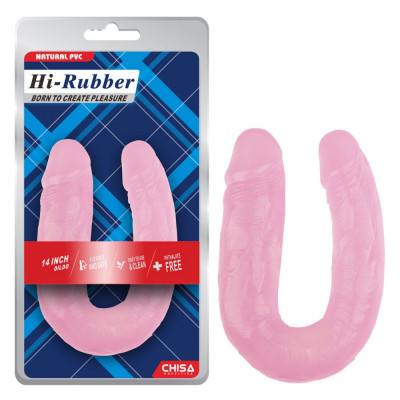 Фаллоимитатор двойной Chisa Hi-Rubber 14 Pink