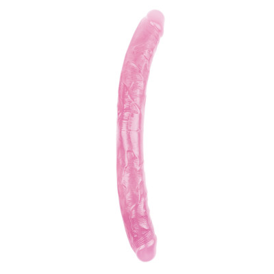 Фаллоимитатор двухсторонний розовый Chisa Hi-Rubber 18 INCH