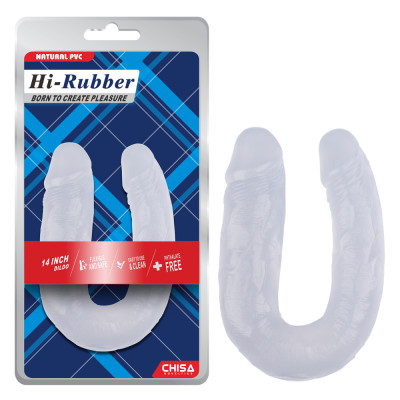 Фаллоимитатор двойной Chisa Hi-Rubber 14 Clear