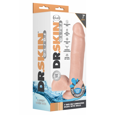 Фаллоимитатор самосмазывающийся Blush DR. SKIN 7INCH SELF LUBRICATING DILDO