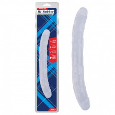 Фаллоимитатор двухсторонний прозрачный Chisa Hi-Rubber 32,5 см *3,5 см