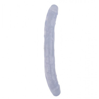 Фаллоимитатор двухсторонний прозрачный Chisa Hi-Rubber 32,5 см *3,5 см