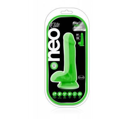 T331187 Фаллоимитатор с двойной плотностью NEO ELITE COCK W. BALLS NEON GREEN T331187 Фаллоимитатор с двойной плотностью NEO ELITE COCK W. BALLS NEON GREEN