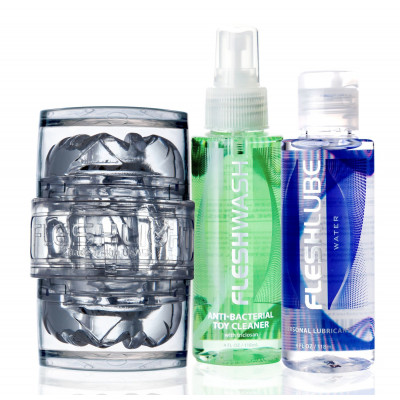 Мастурбатор Fleshlight Quickshot Vantage Value Pack: змазка і засіб для чищення Мастурбатор Fleshlight Quickshot Vantage Value Pack: змазка і засіб для чищення