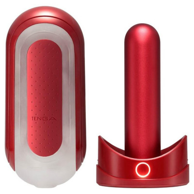 Мастурбатор із нагрівачем Tenga Flip Zero Red + Flip Warming Set Мастурбатор із нагрівачем Tenga Flip Zero Red + Flip Warming Set
