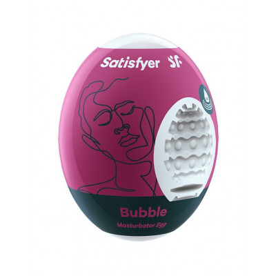 Самозмащувальний мастурбатор-яйце Satisfyer Masturbator Egg Single Bubble, одноразовий, не вимагає з