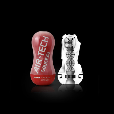 Мастурбатор Tenga Air-Tech Squeeze Regular, стисливий корпус, щільніший вхід Мастурбатор Tenga Air-Tech Squeeze Regular, стисливий корпус, щільніший вхід